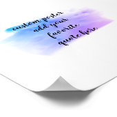 Fügen Sie Ihr eigenes Zitat Poster Aquarelldesign (Ecke)