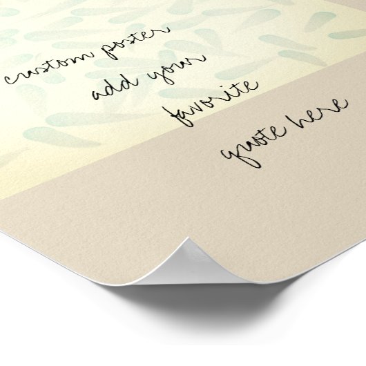 Fügen Sie Ihr eigenes Zitat Poster Aquarelldesign (Ecke)