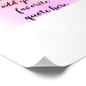 Fügen Sie Ihr eigenes Zitat Poster Aquarelldesign (Ecke)