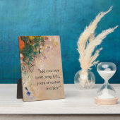 Fügen Sie Ihr eigenes Zitat Vintag florale Plaque Fotoplatte (Seite)