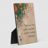 Fügen Sie Ihr eigenes Zitat Vintag florale Plaque Fotoplatte (Seite)