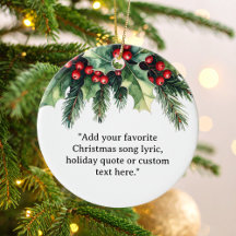 Fügen Sie Ihr eigenes Zitat Weihnachten botanische