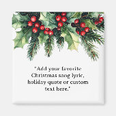 Fügen Sie Ihr eigenes Zitat Weihnachten botanische Magnet (Vorne)