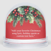 Fügen Sie Ihr eigenes Zitat Weihnachten botanische Schneekugeln (Vorderseite)