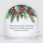 Fügen Sie Ihr eigenes Zitat Weihnachten botanische Schneekugeln (Rückseite)