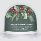 Fügen Sie Ihr eigenes Zitat Weihnachten botanische Schneekugeln (Vorderseite)