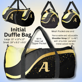 Fügen Sie Ihr erstes Gold Ribbon Design auf schwar Duffle Bag