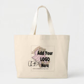 Fügen Sie Ihr FirmenLOGO als Kunden- oder Mitarbei Jumbo Stoffbeutel (Vorne)