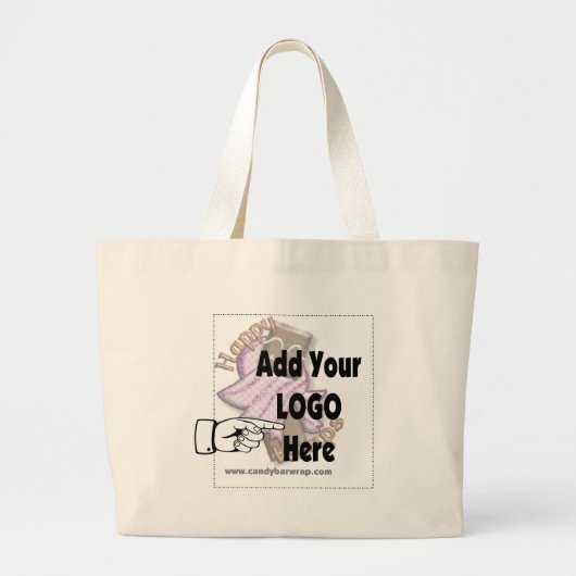 Fügen Sie Ihr FirmenLOGO als Kunden- oder Mitarbei Jumbo Stoffbeutel (Vorne)