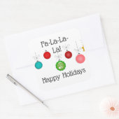 Fügen Sie Ihr Firmenlogo "Fa-La-La-La-La-La-Holida Quadratischer Aufkleber (Umschlag)