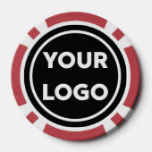 Fügen Sie Ihr Firmenlogo für die schwarze Markenbe Pokerchips (Rückseite)