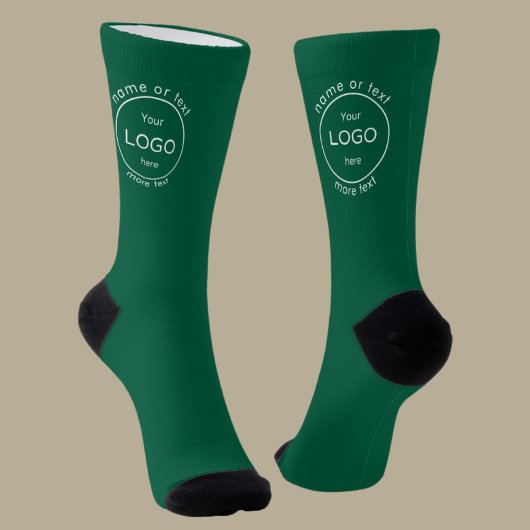 Fügen Sie Ihr Firmenlogo für Shop Grün hinzu Socken