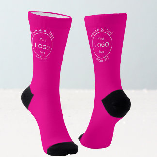 Fügen Sie Ihr Firmenlogo für Shop-Logo in Rosa hin Socken