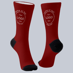 Fügen Sie Ihr Firmenlogo für Shop rot hinzu Socken