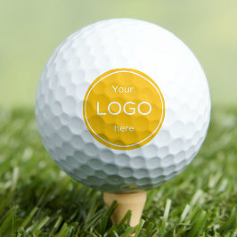 Fügen Sie Ihr Firmenlogo golfgelb hinzu Golfball