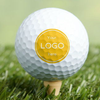Fügen Sie Ihr Firmenlogo golfgelb hinzu Golfball