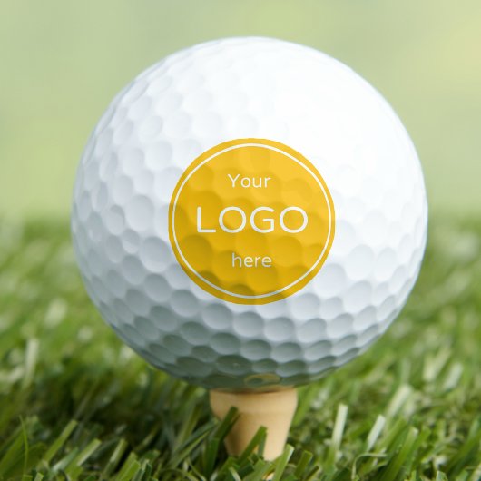 Fügen Sie Ihr Firmenlogo golfgelb hinzu Golfball