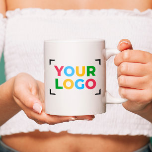 Fügen Sie Ihr Firmenlogo hinzu Einfache Werbeartik Kaffeetasse