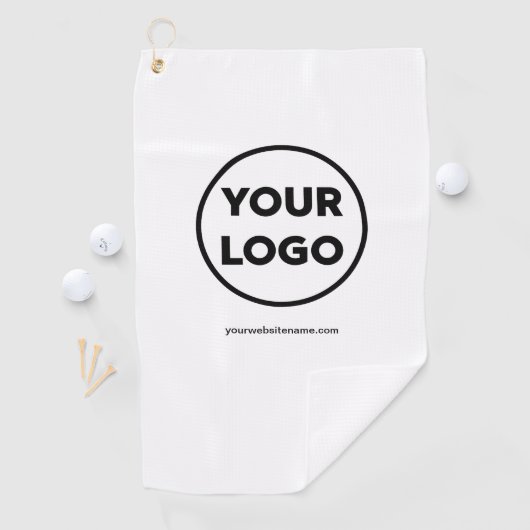 Fügen Sie Ihr Firmenlogo und Ihre Business-Website Golfhandtuch (Insitu)
