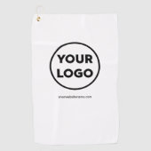 Fügen Sie Ihr Firmenlogo und Ihre Business-Website Golfhandtuch (Vorderseite)