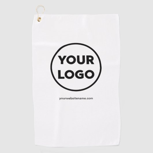 Fügen Sie Ihr Firmenlogo und Ihre Business-Website Golfhandtuch (Vorderseite)