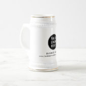 Fügen Sie Ihr Firmenlogo und Ihre Firmenwebsite in Bierglas (Vorderseite Links)