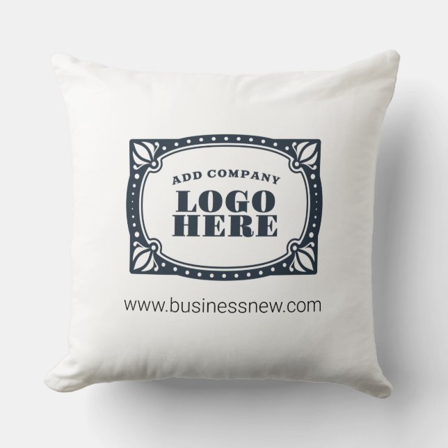Fügen Sie Ihr Firmenlogo und Ihre Website benutzer Kissen (Vorderseite)