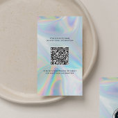 Fügen Sie Ihr Firmenlogo und QR Code DIY Holograph Visitenkarte