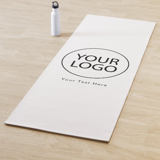 Fügen Sie Ihr Firmenlogo und Schwarz-weißen Text h Yogamatte (Beispiel)