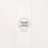 Fügen Sie Ihr Firmenlogo und Schwarz-weißen Text h Yogamatte (Vorderseite)