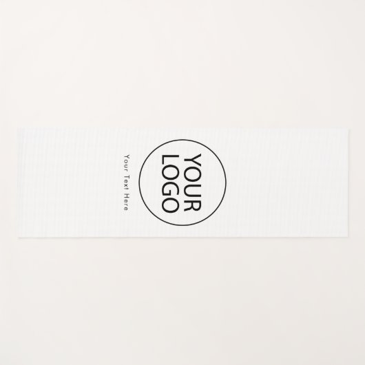 Fügen Sie Ihr Firmenlogo und Schwarz-weißen Text h Yogamatte (Vorderseite (Horizontal))