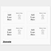 Fügen Sie Ihr Firmenlogo, Websites, E-Mail, Telefo Rechteckiger Aufkleber (Blatt)