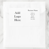 Fügen Sie Ihr Firmenlogo, Websites, E-Mail, Telefo Rechteckiger Aufkleber (Tasche)