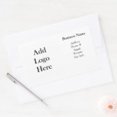 Fügen Sie Ihr Firmenlogo, Websites, E-Mail, Telefo Rechteckiger Aufkleber (Umschlag)