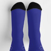 Fügen Sie Ihr Firmenshop Logo blau hinzu Socken (Oben)