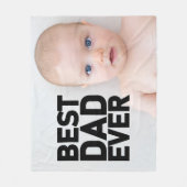 FÜGEN SIE IHR FOTO Best Vater je Fleece Blanket (Vorderseite)