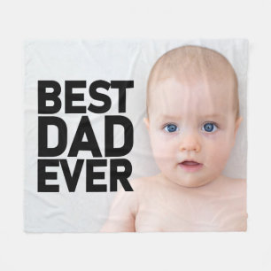FÜGEN SIE IHR FOTO Best Vater je Fleece Blanket