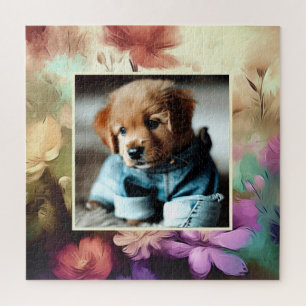 Fügen Sie Ihr Foto-Blumenrätchen hinzu Puzzle