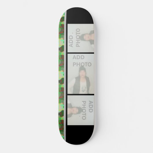 Fügen Sie Ihr Foto Camouflage Skateboard hinzu (Vorderseite)