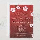 Fügen Sie Ihr Foto Cherry Blossom Sakura Liebe Vög Einladung (Rückseite)