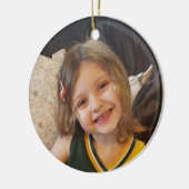 Fügen Sie Ihr Foto diesem Personalisiert hinzu Keramik Ornament (Links)