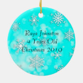 Fügen Sie Ihr Foto diesem Personalisiert hinzu Keramik Ornament (Hinten)