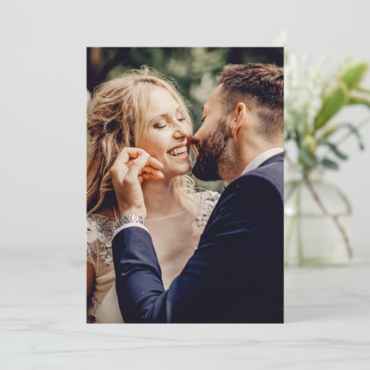 Fügen Sie Ihr Foto einfach BASE CARD für Vellum Ov Einladung (Stehend Vorderseite)
