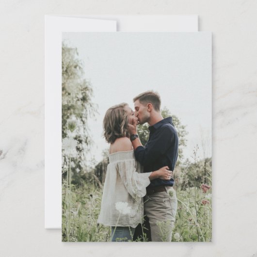 Fügen Sie Ihr Foto einfach BASE CARD für Vellum Ov Einladung (Rückseite)