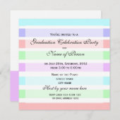 Fügen Sie Ihr Foto, elegante weiche Farbe Abschlus Einladung (Vorne/Hinten)