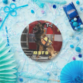 Fügen Sie Ihr Foto Fireman Feier Pappteller (Party)