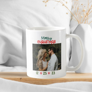 Fügen Sie Ihr Foto frohe Weihnachten Kaffeetasse