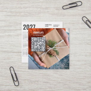 Fügen Sie Ihr Foto hinzu, benutzerdefinierter QR-C Quadratische Visitenkarte
