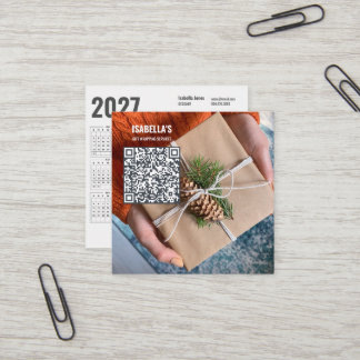 Fügen Sie Ihr Foto hinzu, benutzerdefinierter QR-C Quadratische Visitenkarte