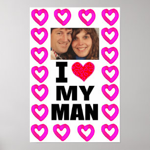 Fügen Sie Ihr Foto hinzu, das ich meinem Mann Lieb Poster